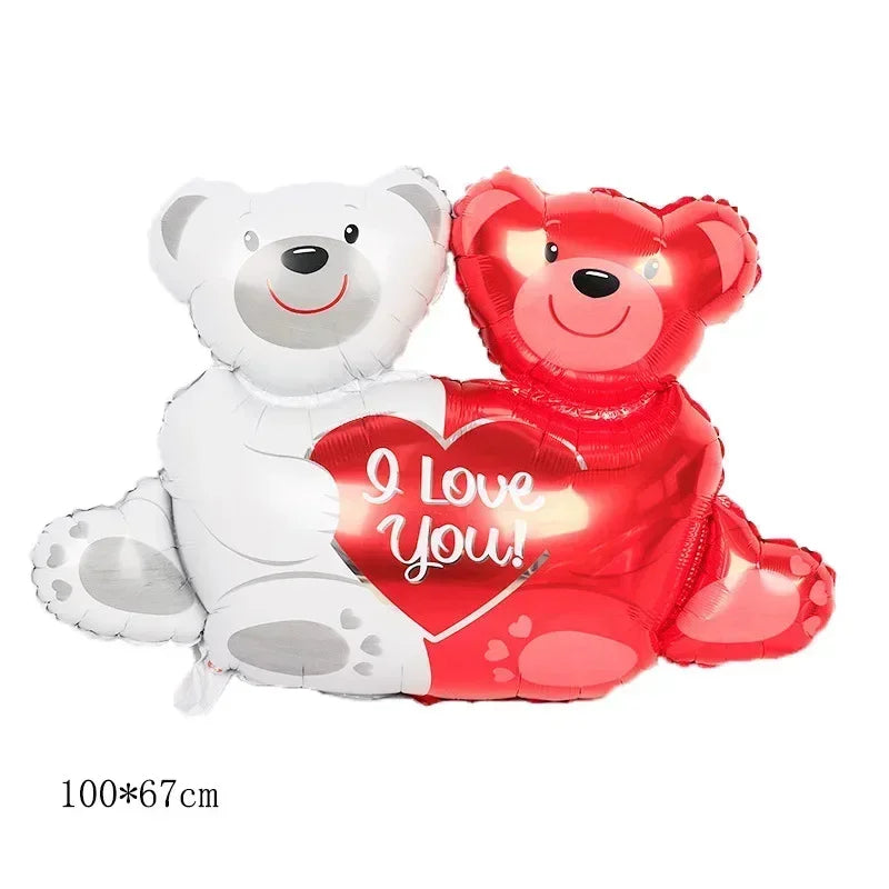 Balões de látex para o dia dos namorados, balões  I You e balões de coração e kit