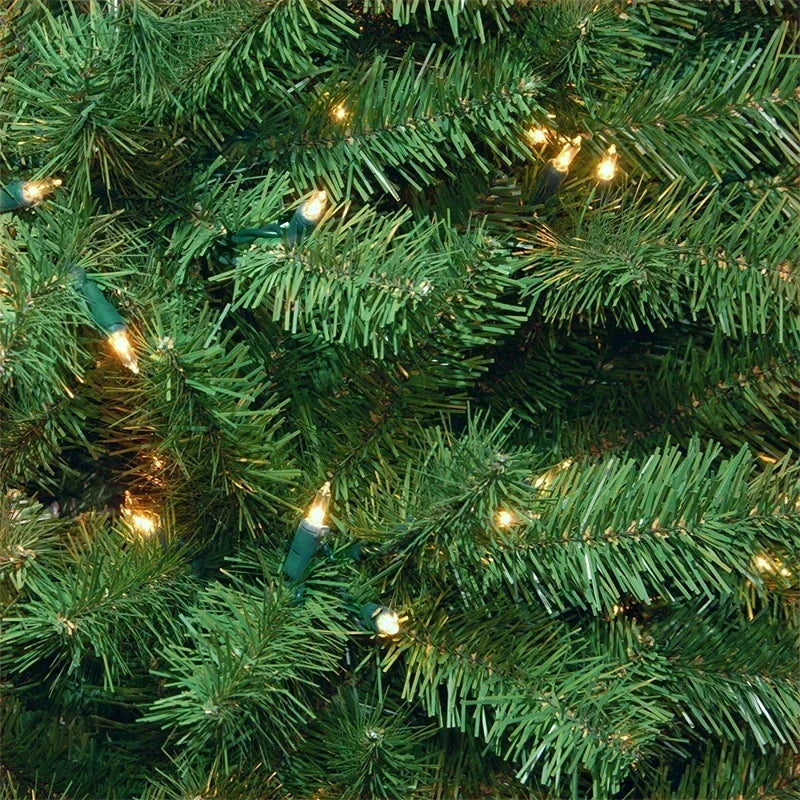 Árvore de Natal Pré-Iluminada 2 Metros Árvore Decorativa Artificial Verde Articulada LED