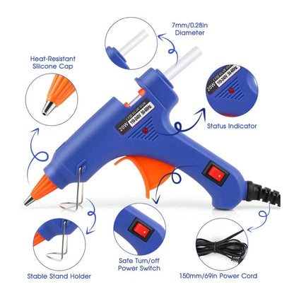 Pistola Aplicador De Cola Quente Bivolt Artesanato Pistola de cola quente portátil de 20W