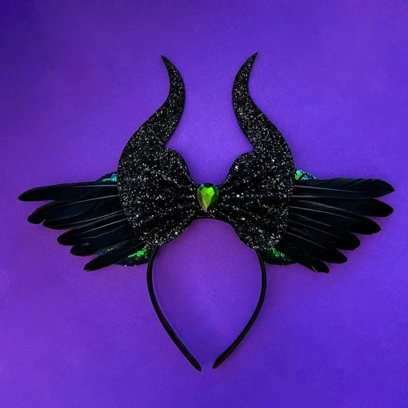 Tiaras Acessórios Disney Conjunto de 1 tiaras com orelhas rato para o Halloween, lantejoulas
