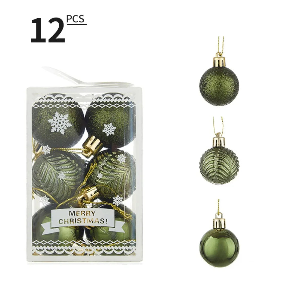 Bola de Natal 12 Peças/Caixa Decorações Especiais de Natal Formato Anormal Pingente