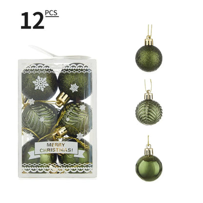 Bola de Natal 12 Peças/Caixa Decorações Especiais de Natal Formato Anormal Pingente