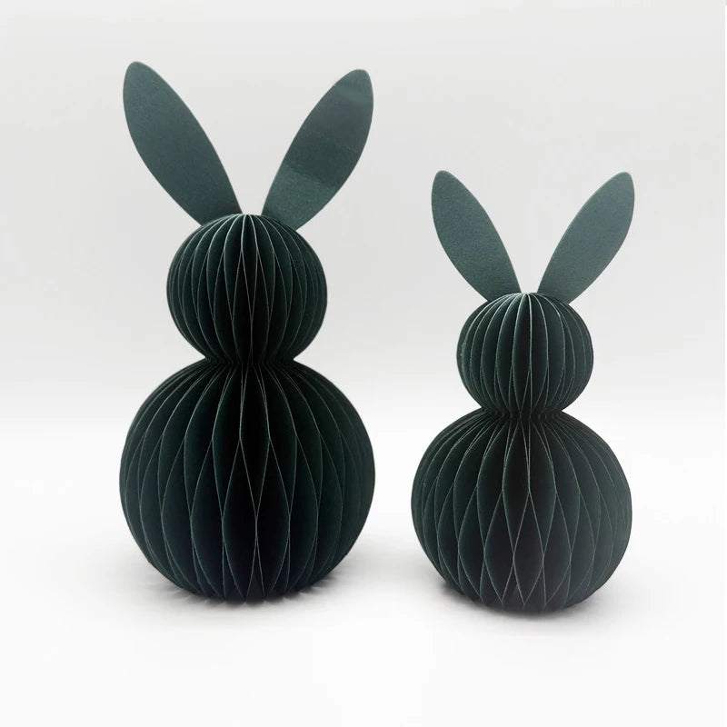 Coelho da Páscoa de Papel Decoração de Páscoa, Conjunto de 2 Peças de Centro de Mesa