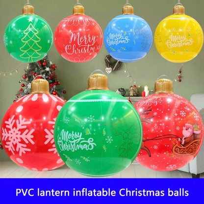 Bola Natal Inflável para Shopping Center e Bolas Natalinas Coloridas Cenários Fotográficos