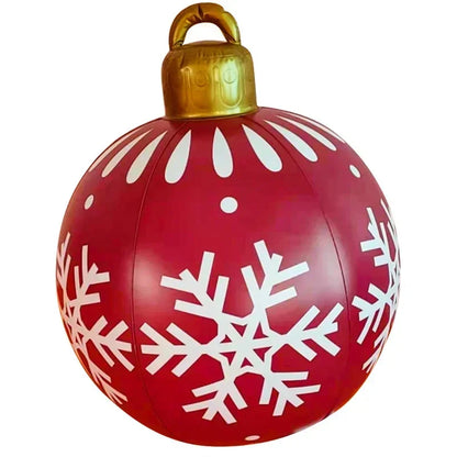 Bola de Natal inflável Genérica de PVC para Áreas Externas, Enfeite Árvore Natal 60cm