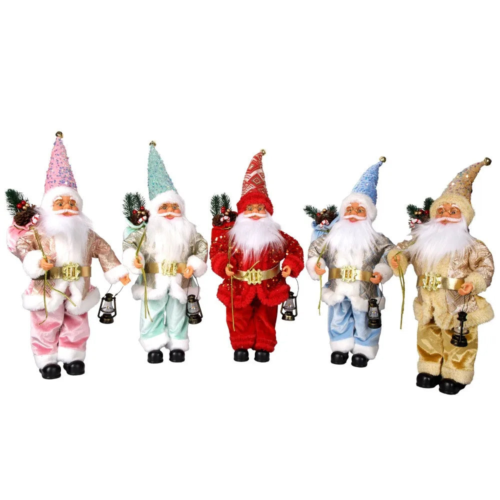 Decoração Natal Papai Noel Papai Noel de 34CM*20CM em pé estátua Papai Noel coleção