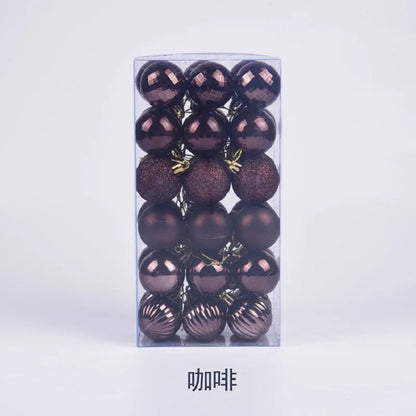 Bola de Natal conjunto de 36 peças de enfeite de árvore de Natal de 4 cm para aumentar