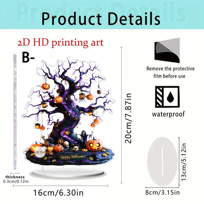 Decoração de árvores mortas Halloween ornamento de mesa halloween temático fantasma
