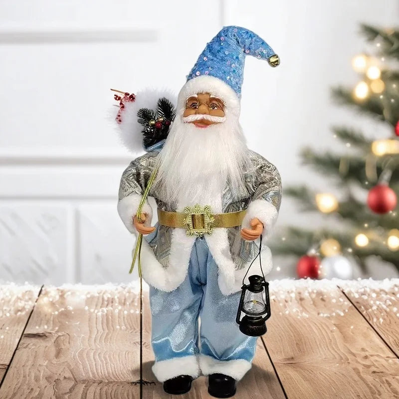 Decoração Natal Papai Noel Papai Noel de 34CM*20CM em pé estátua Papai Noel coleção