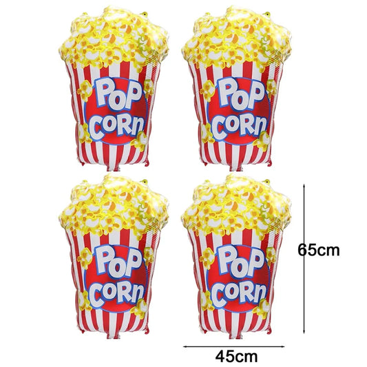 Balões de Festa Junina Pipoca, 22 cm, 4 unidades