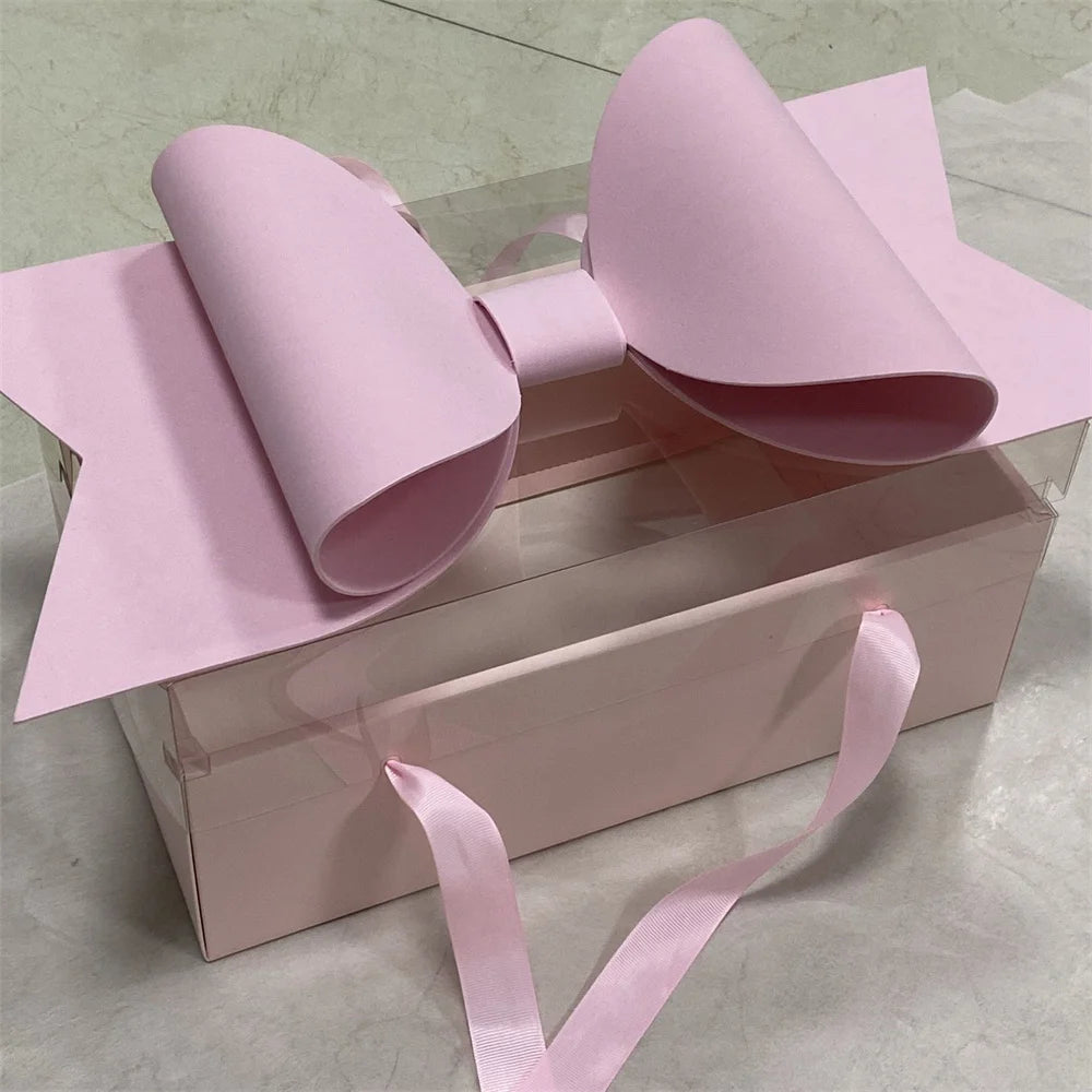 Sacolas Presentes Dia das Mães Conjunto de 1 Sacolas de Presente em PVC Transparentes