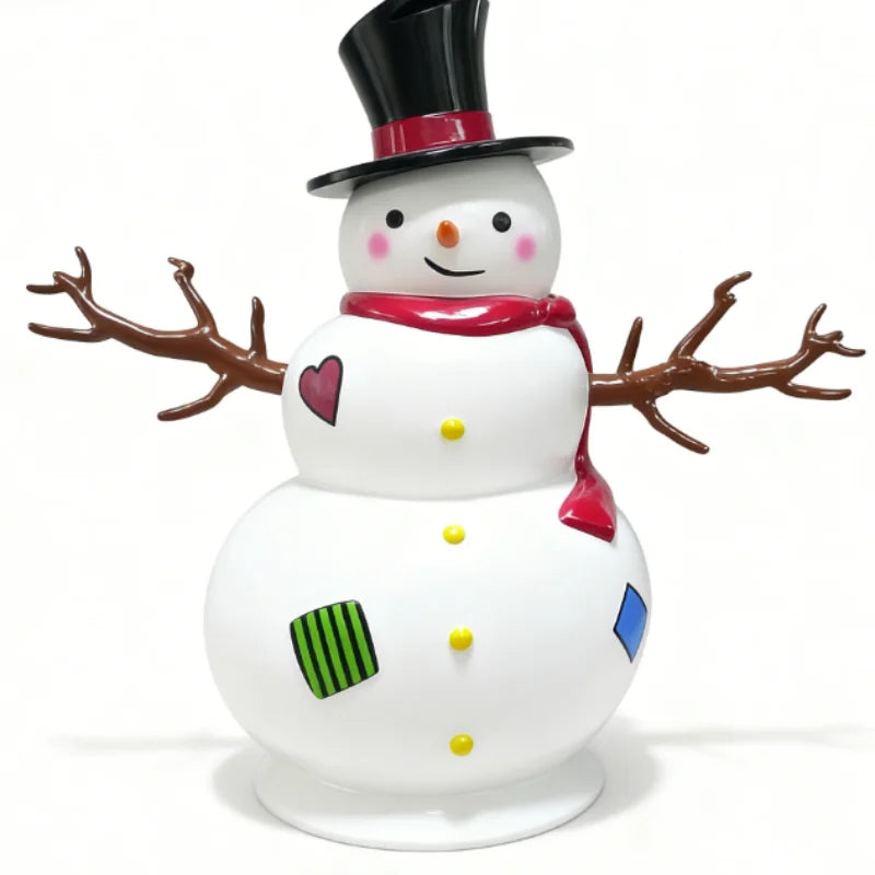 Boneco de Neve Gigante Decoração de Natal Shopping Figura de Natal Luminosa para Piso