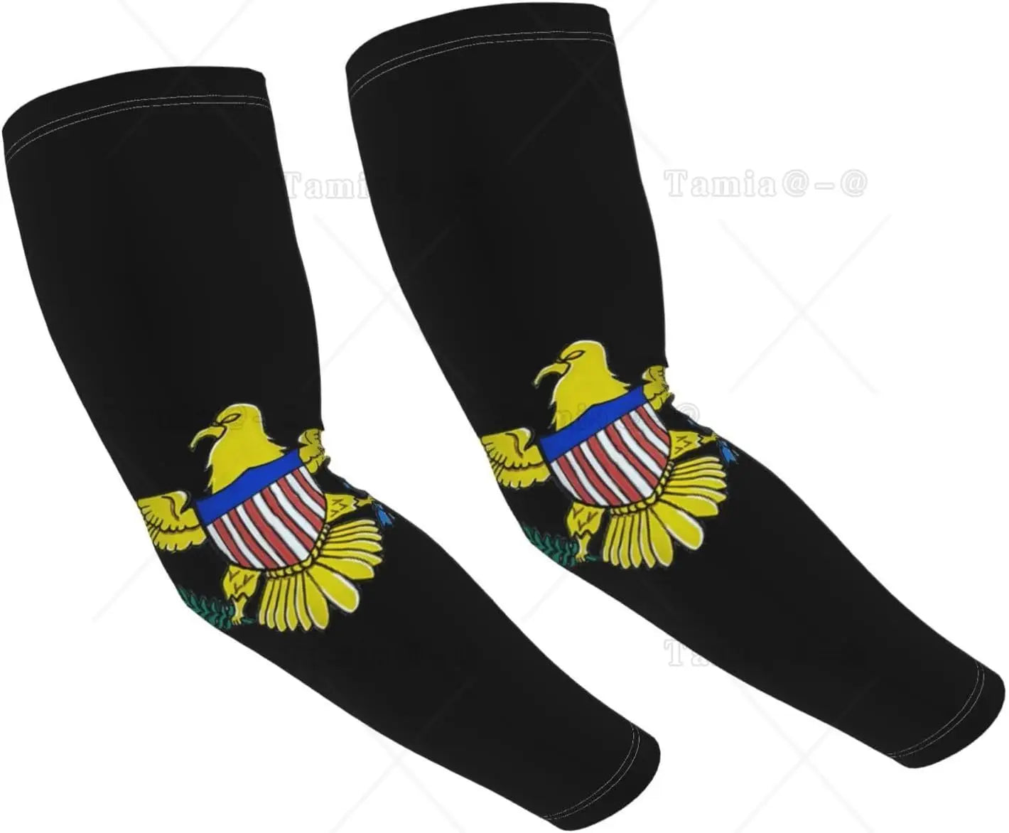 Mangas refrescantes com a bandeira da Brasil, proteção solar, homens e mulheres, ideais