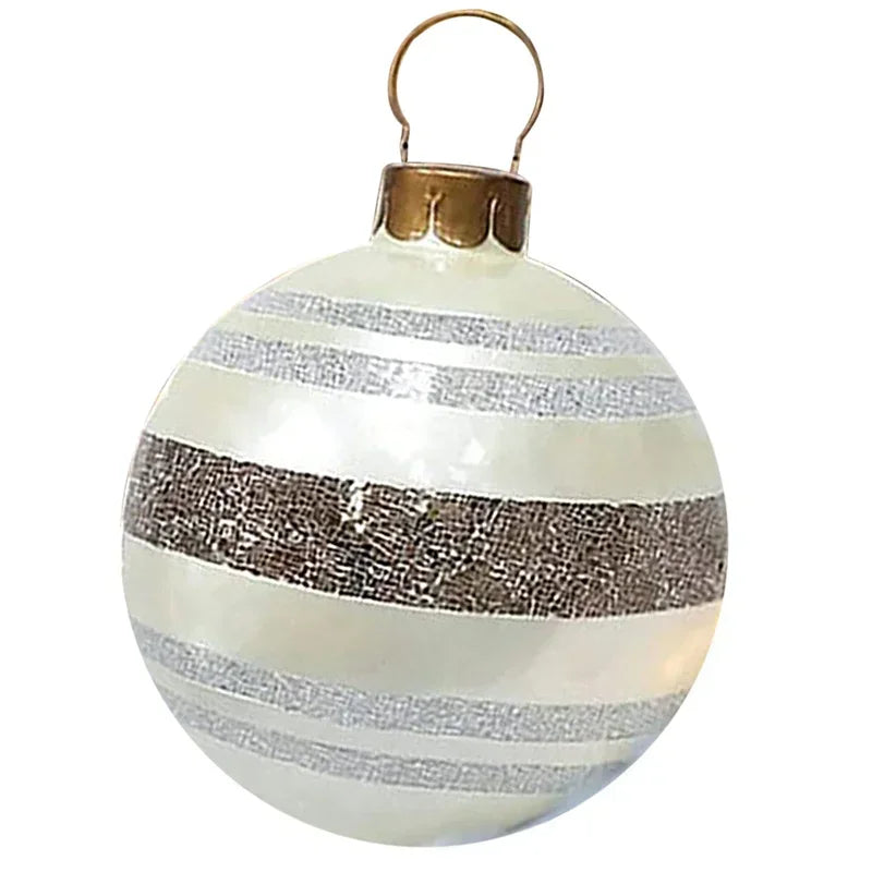 Bola de Natal inflável Genérica de PVC para Áreas Externas, Enfeite Árvore Natal 60cm
