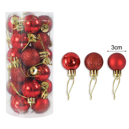 Bola de natal glitter Conjunto de 24 peças de decorações de Natal com bolas Natal  bolas