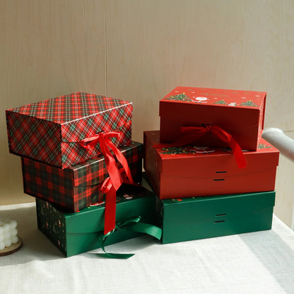 Caixa de Presente Dobrável de Natal em Papel Rígido com Tampa Caixa de Presente de Natal