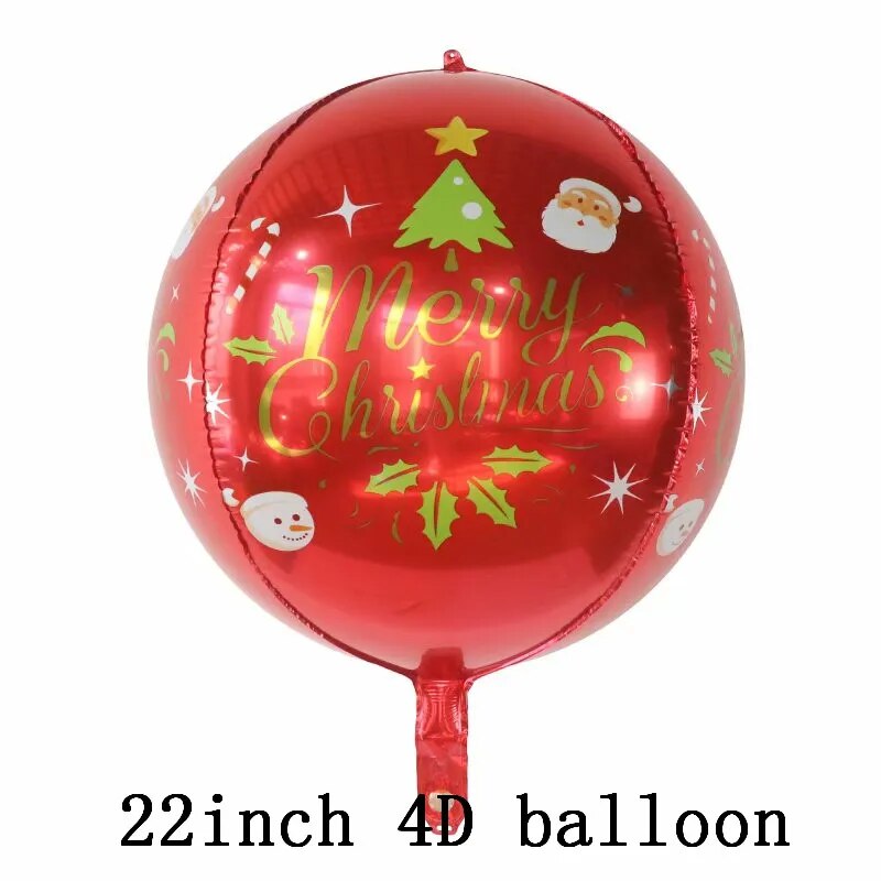 1 Mini Balão Metalizado Papai Noel Enfeites Natalinos Feliz Natal Centro Mesa 32cm