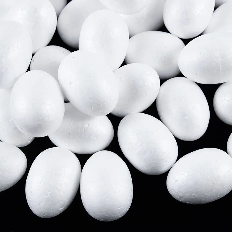 Ovos de isopor em forma de ovo, 20 peças, bolas de espuma de 7cm, ovos de isopor 9cm