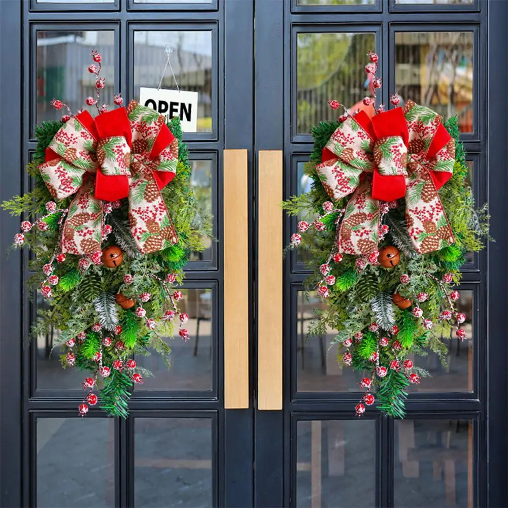 Guirlanda De Porta E Laços Enfeite De Natal