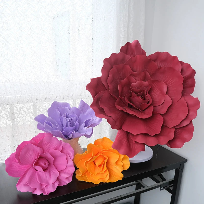 Decoração de flores de papel 3D de 40,6 cm para parede, flores de papel gigantes, flores