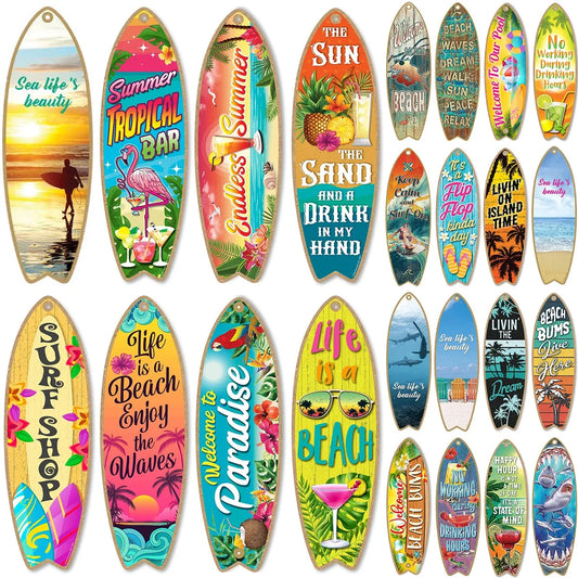 Arte prancha surf,arte surf madeira | Decoração retro artesanato com tema do oceano