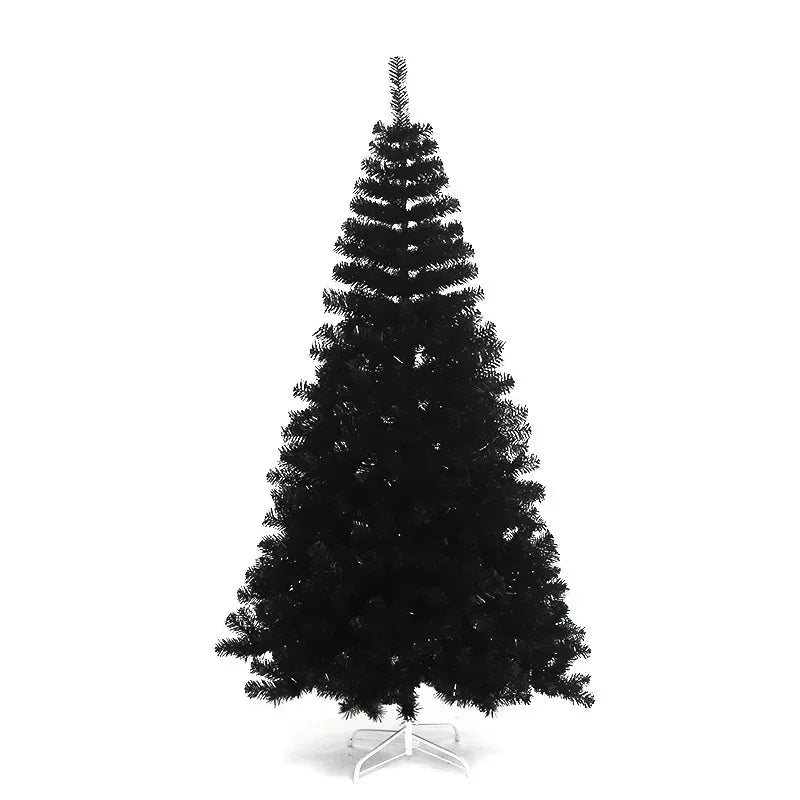 Árvore de Natal Artificial Preto com Suporte de Metal para Decoração Casa (1,2 Metros)