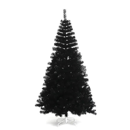 Árvore de Natal Artificial Preto com Suporte de Metal para Decoração Casa (1,2 Metros)