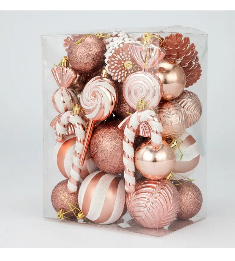 Bola de natal 36 peças enfeites de bola de Natal em formato especial, decoração de festa