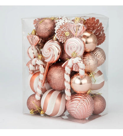 Bola de natal 36 peças enfeites de bola de Natal em formato especial, decoração de festa