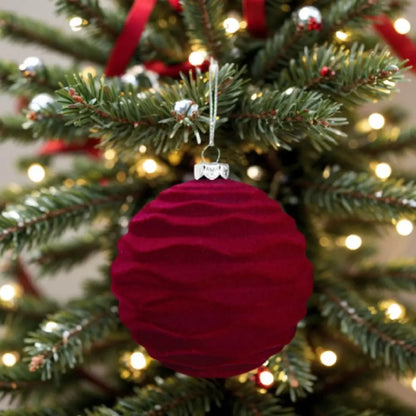 Bola de Natal Enfeites de Bolas de Natal de Veludo 4 Peças Decorativos / Tamanho: 16x8cm
