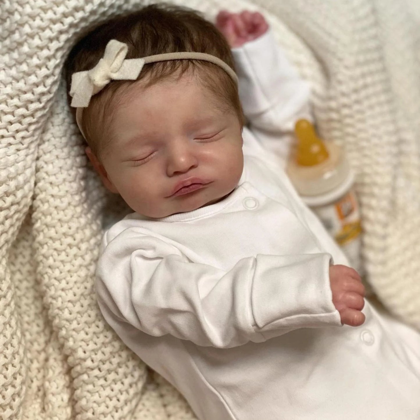 Reborn Bonecas Renascidas 19 Polegadas Bebê Recém-Nascido Dorminhoco Laura Pele 3D