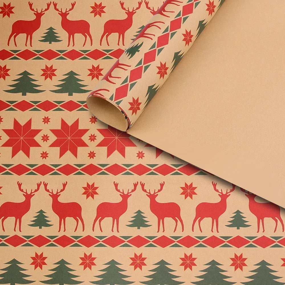 Papel Kraft de Elementos de Natal/de Embrulho de Caixa de Presente Suprimentos Festas