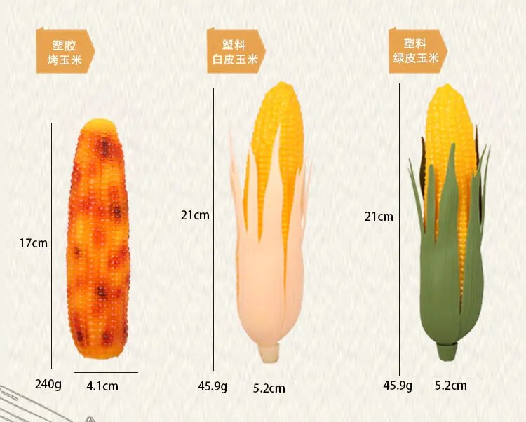 Milho Artificial 1 Peças De Milho Realista Espiga De Milho De Plástico