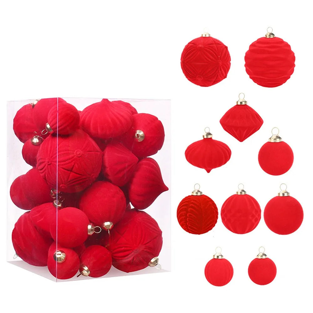 Decoração de Natal Bolas de Natal 35 Peças de Enfeites de Natal Bolas e Natal Flocadas