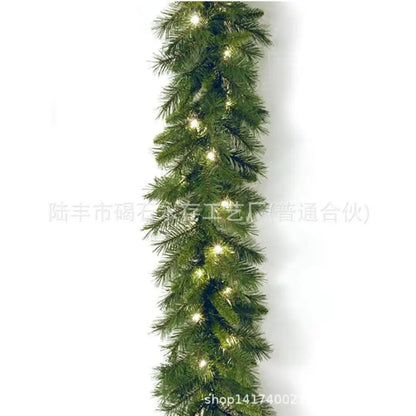 Guirlanda de Natal com luzes, Guirlanda de Natal Guirlanda de toque real de cedro dobrável