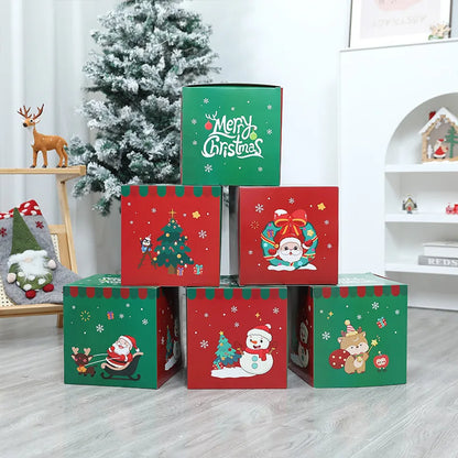 Caixas Natal Lindas 3 Caixas de Presente de Natal com Tampa e Caixas de Natal