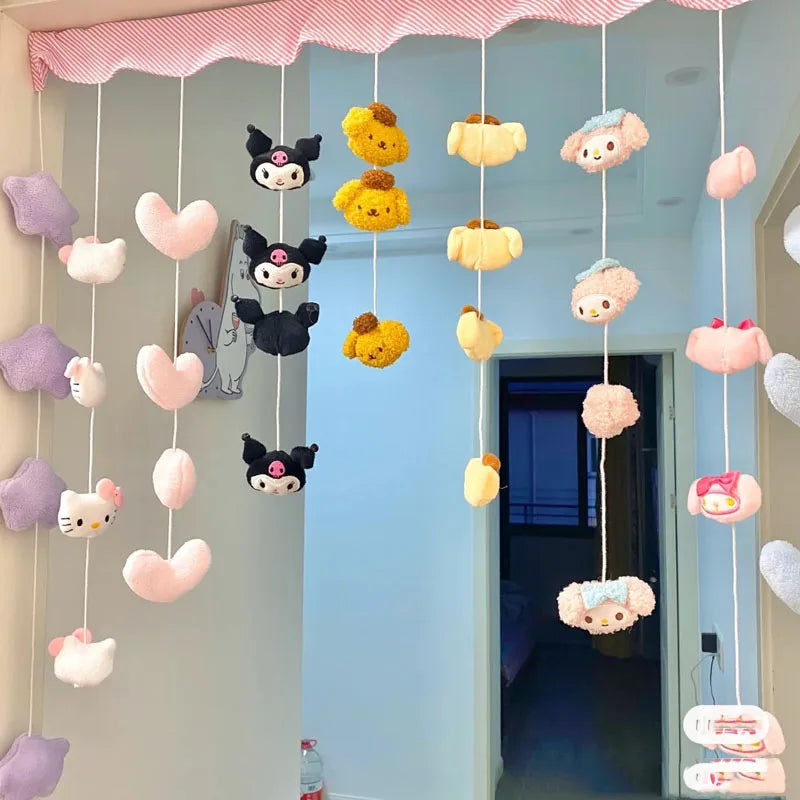 Decoração de parede de pelúcia Sanrio Hello Kitty desenho animado