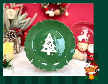 Bule de Chá em Formato de Árvore de Natal (820ml) e Bule de Porcelana Árvore de Natal Decorativo Cerâmica