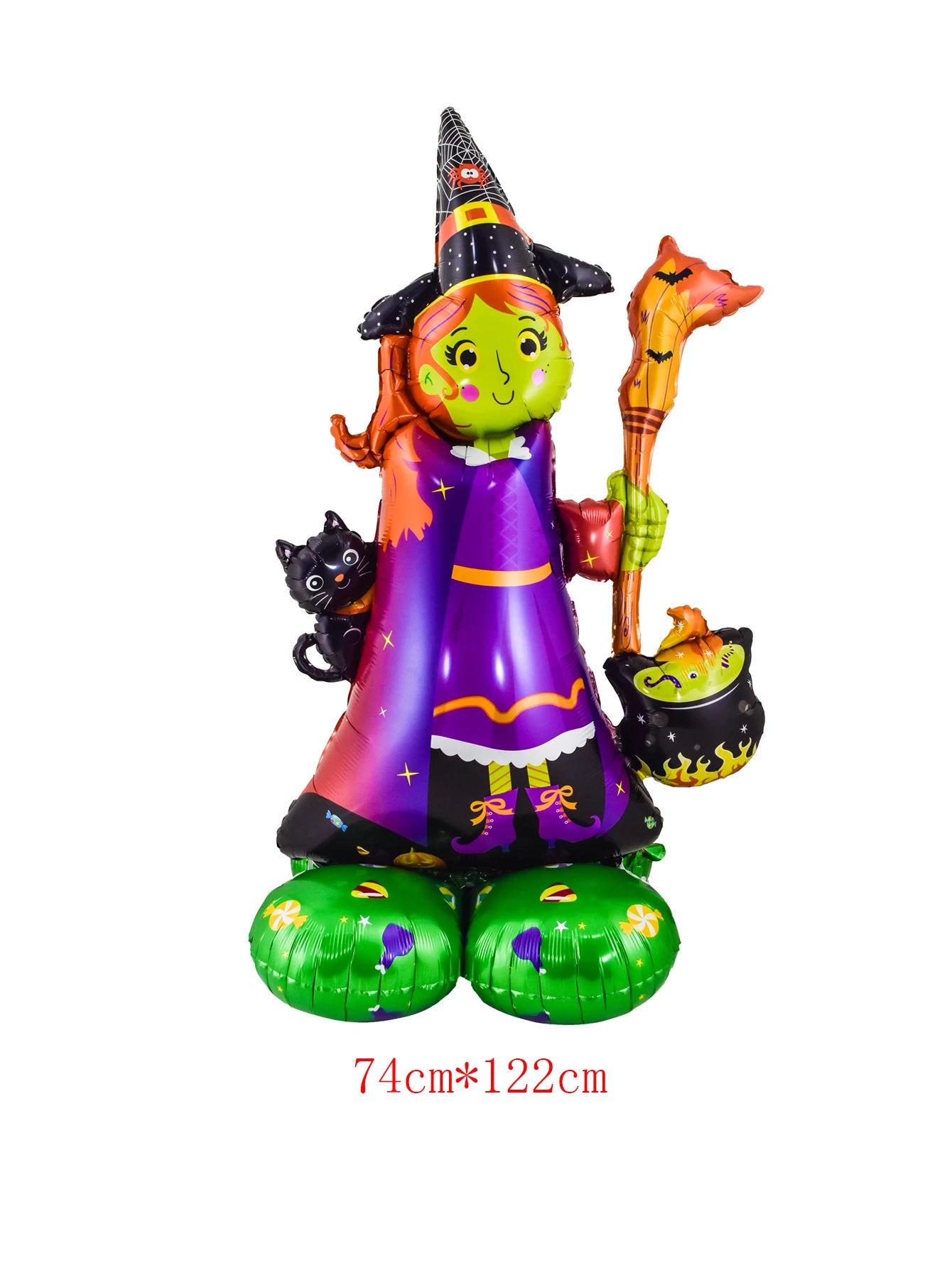 1 Balões de Halloween, 52" enormes, árvore fantasma, abóbora, bruxa, morcego, aranha