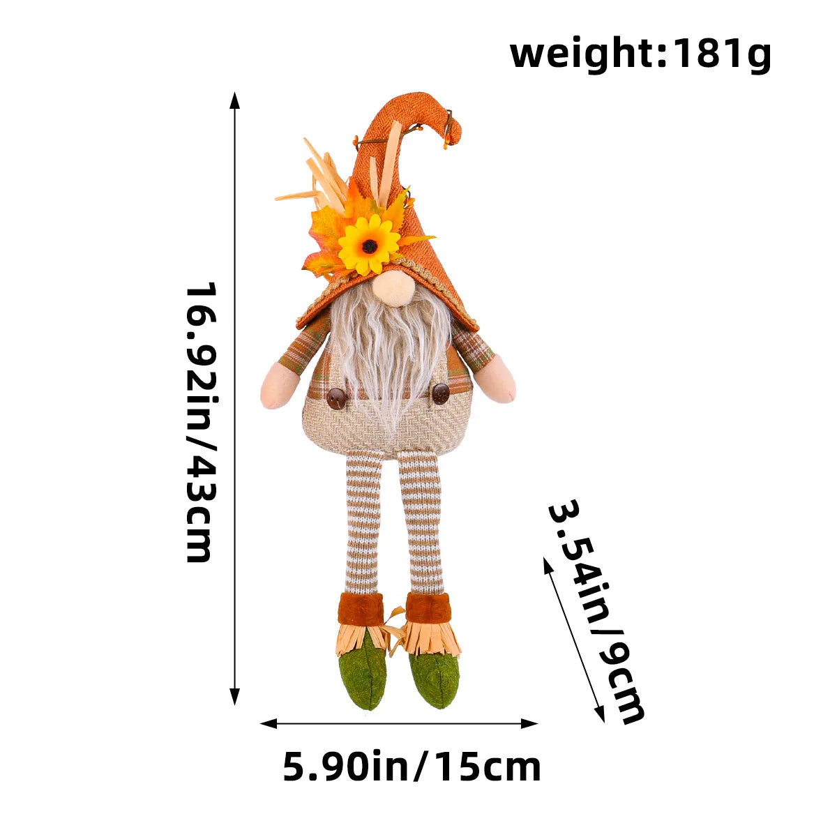 Bonecos Espantalho Gnomo Homem Pé Comprido Espantalho 50cm palha junino decorativo