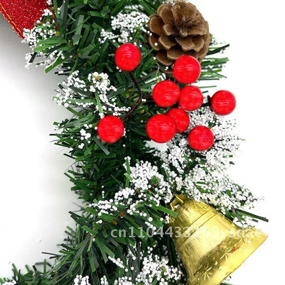 Guirlanda de parede de Natal, guirlanda de frutas vermelhas de cogumelo artificial artesanal