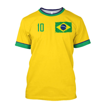 Camisa seleção brasileira Copa do Mundo Branco camiseta Brasil Adulto Masculina Feminina