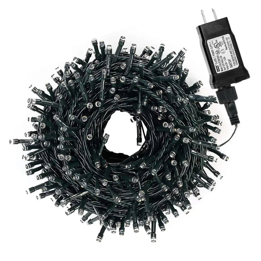 Luzes de Natal, Luzes de Natal de Baixa Voltagem de 98,4 pés, 100M LEDs - com Adaptador