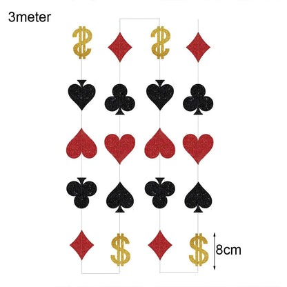 Cassio Poke 25 Peças de topo de cupcake com glitter, tema Vegas, palitos de dente e palitos