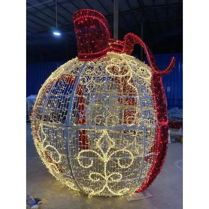 Bola de Natal  Shopping Grande LED Exterior Metal Decorativa Arco decorativo de Natal 3m