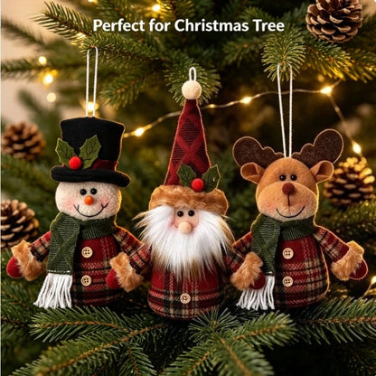 Boneco de Papai Pingente Noel Fofo em Forma de Cervo, Boneca de Natal, Enfeite Pendurar