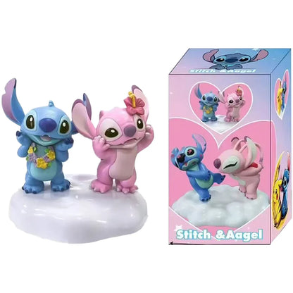 Lilo & Stitch Lovers Modelo Doll Angel Kissing Estatueta Figuras De Mesa Para Namorada