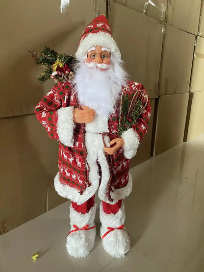 Papai Noel Grande Estatueta de Papai Noel Boneco de Papai Noel Estátua Ornamento Figura