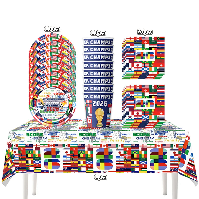 Kit Festa Pronta Brasil Copa do Mundo Decorativo Completo 30/41/116 Peças Festa colorida