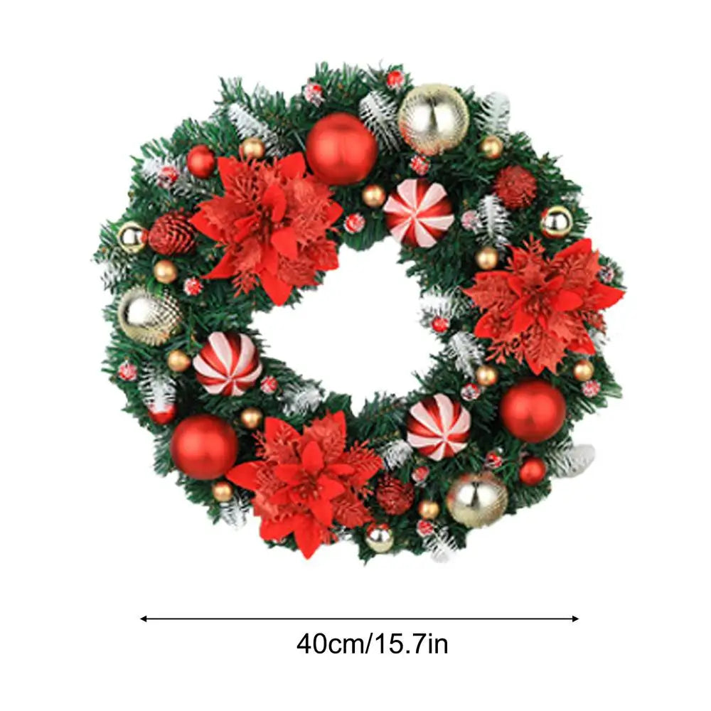 Guirlanda de Natal grande, Guirlanda de Natal ao ar livre - Guirlanda de Natal iluminada